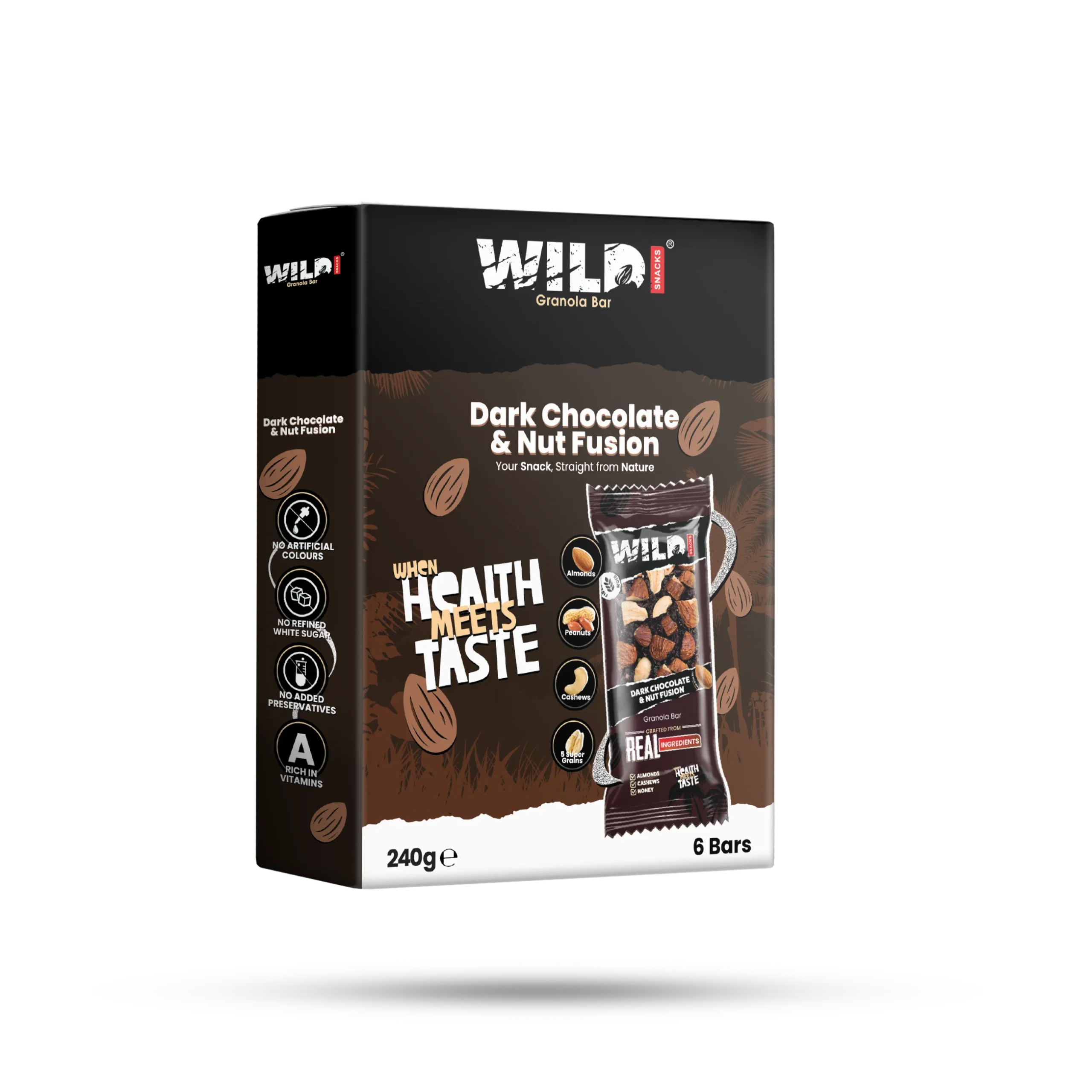 Dark Chocolate & Nut Fusion - 6 Bars