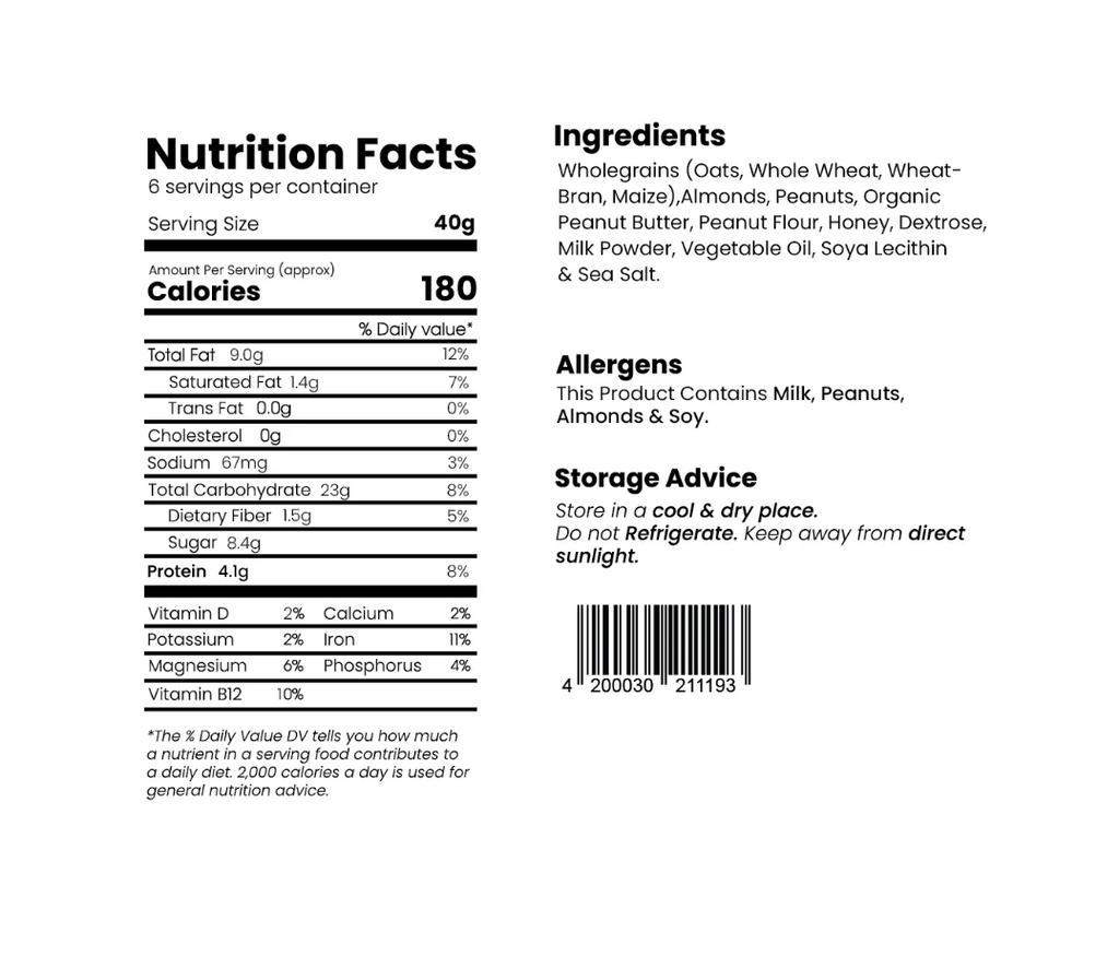 Peanut Butter & Nut Fusion - 6 Bars