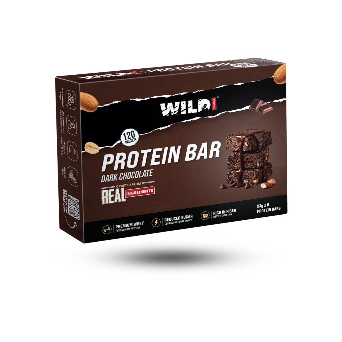 Protein Bar-Dark Chocolate (12G Protein) 6 Bars Box