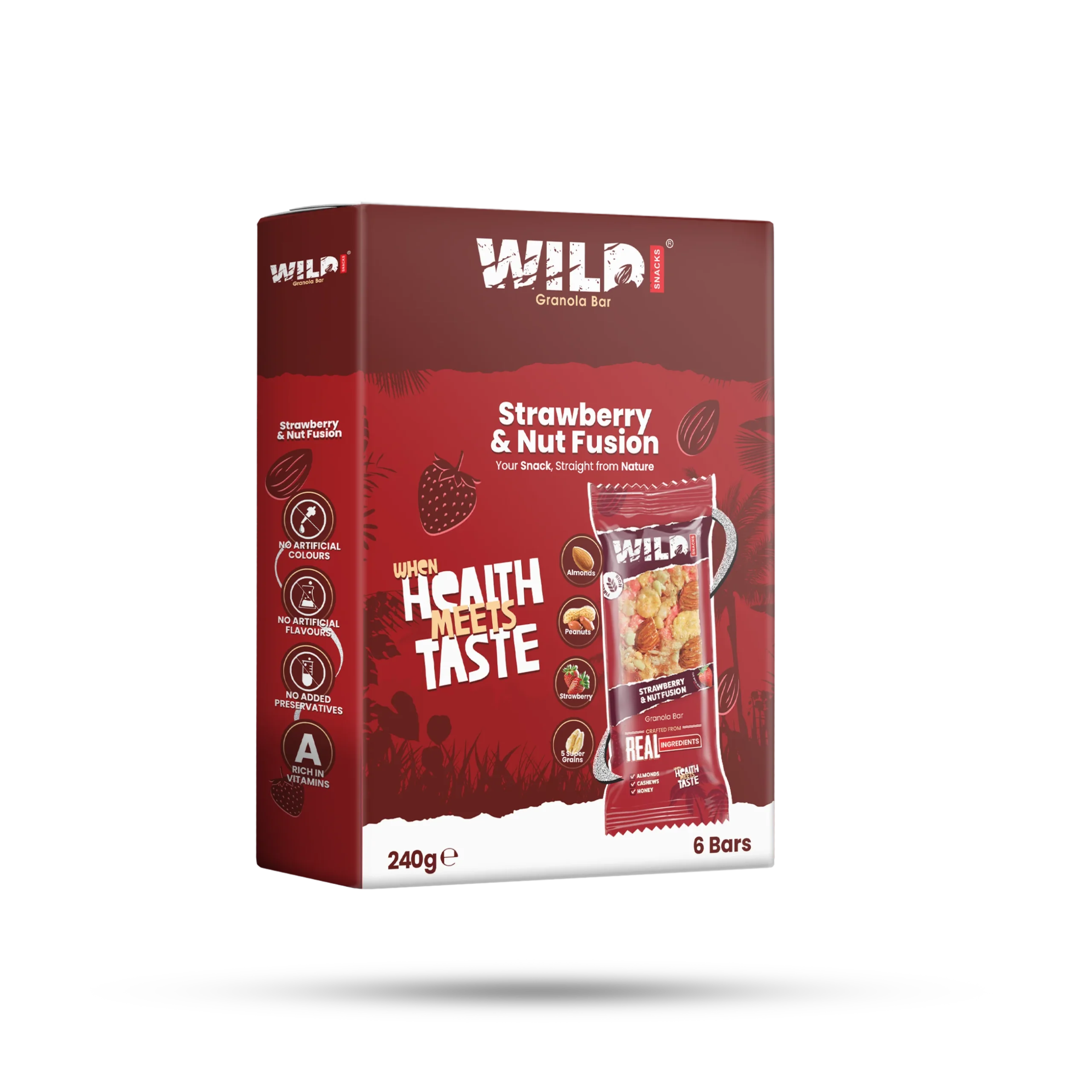 Strawberry & Nut Fusion - 6 Bars