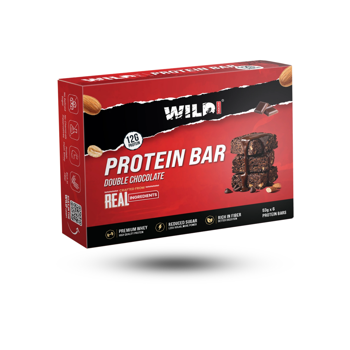 Protein Bar-Double Chocolate (12G Protein) 6 Bars Box